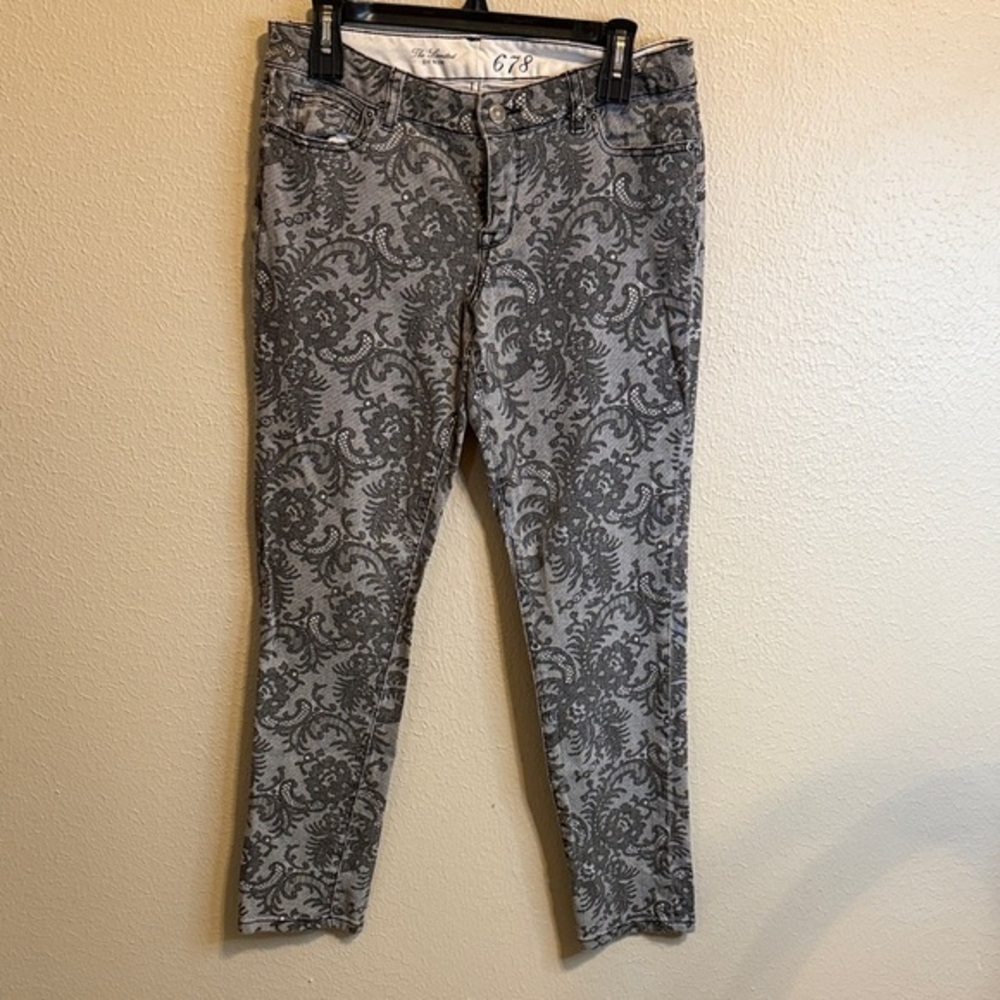 The Limited Gray Patterned Ankle Jeans